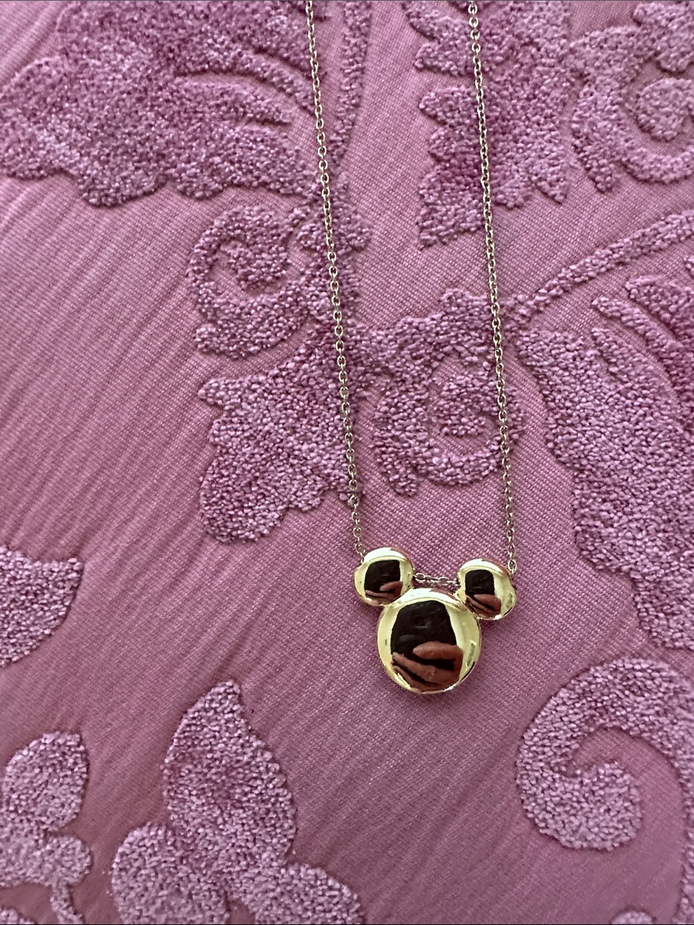 BaubleBar Gold Mickey Mouse Bubble Pendant Necklace NWOT - Picture 3 of 4